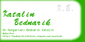 katalin bednarik business card